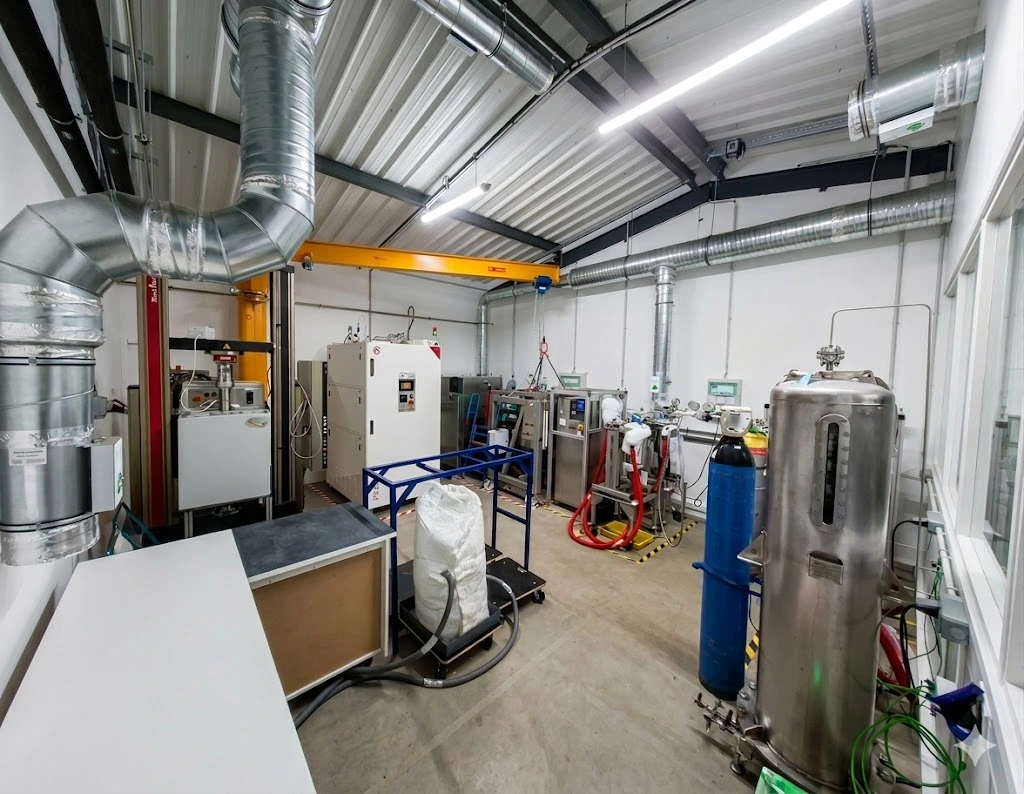 Salle d'essais dédiée à la corrosion en ammoniac liquide et gazeux 