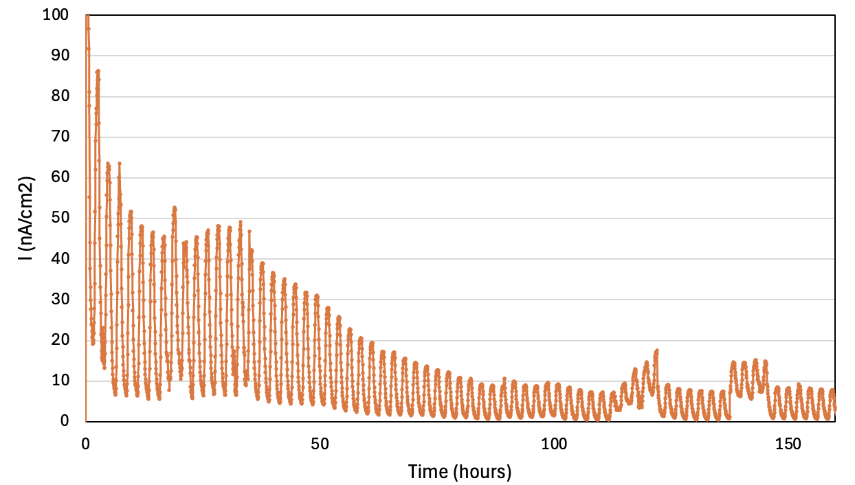Corrosion testing under temperature cycling conditions on electrolyser components