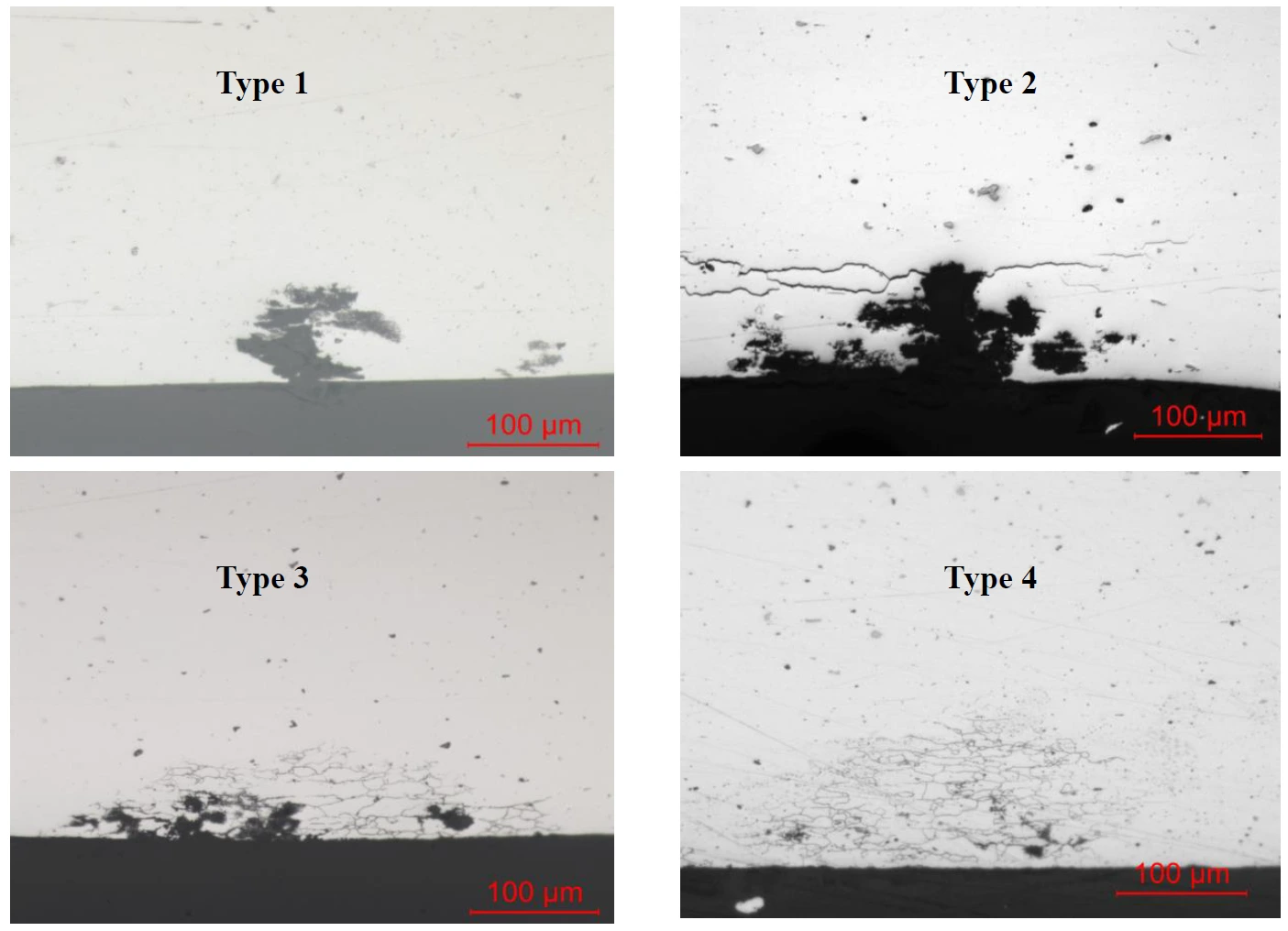 Types de corrosion des alliages d'aluminium aéronautiques : piqûration, filiformes, intergranulaire
